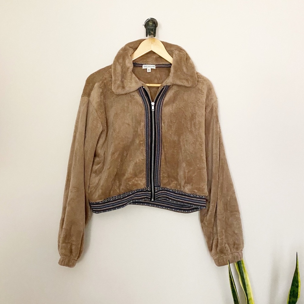 Earthbound Western Faux Fur Crop Jacket